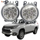 Галогенные Противотуманные фары в сборе для Mitsubishi Pajero Montero Sport 2015, 2016, 2017, 9 штук, светодиодные чипы, противотуманные фары H11, H8, 12 В