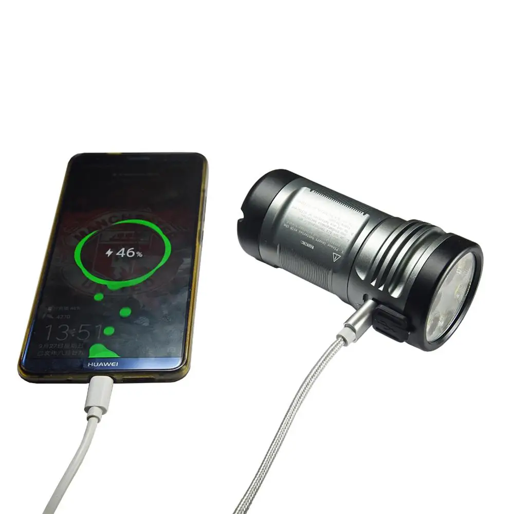 Manker MK36 12000 люмен 6x CREE XHP50.2 светодиодный фонарик+ 3x3100 мАч высокоразрядные батареи 30A 18650