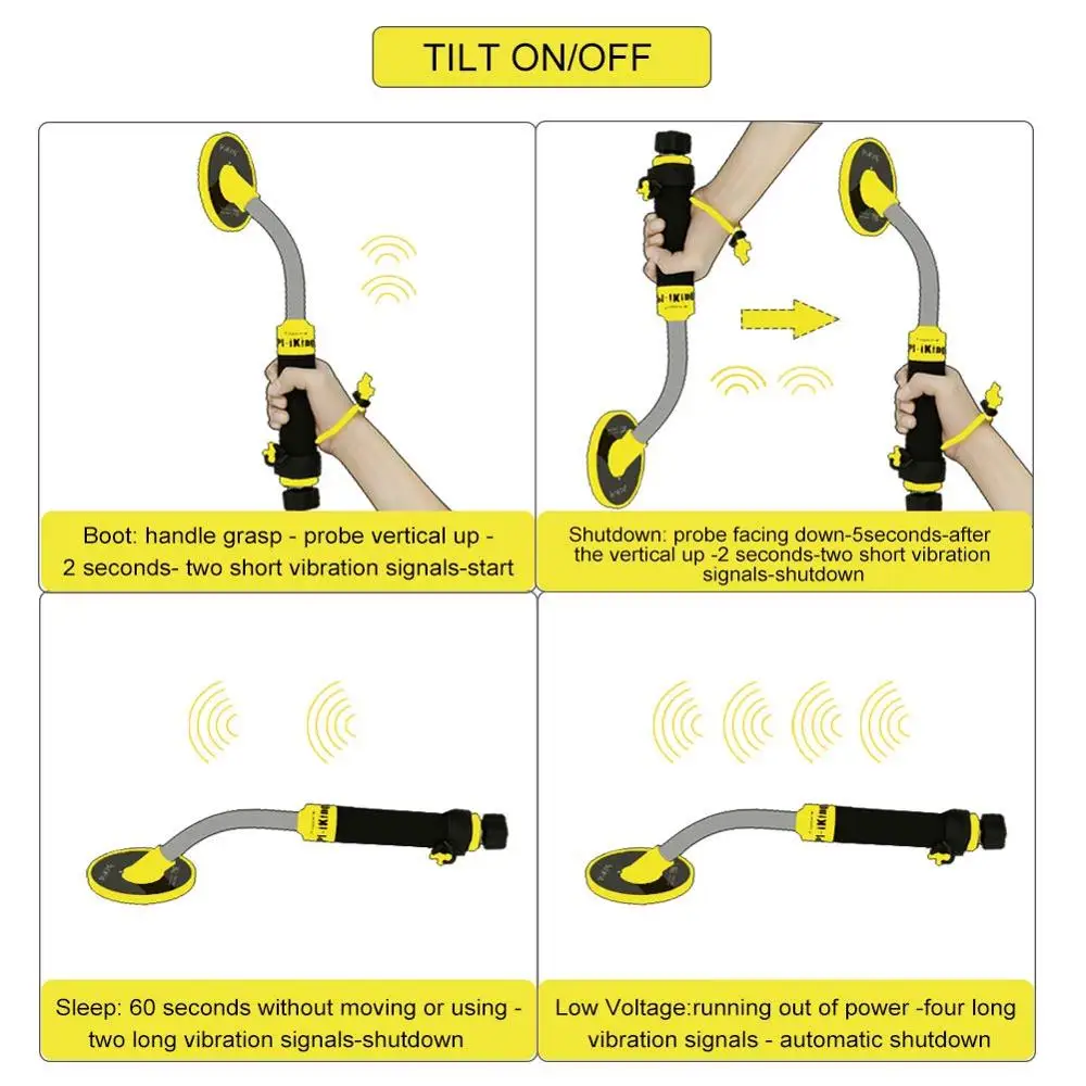 Металлоискатель 100 футов водонепроницаемый ручной импульсный индукционный для