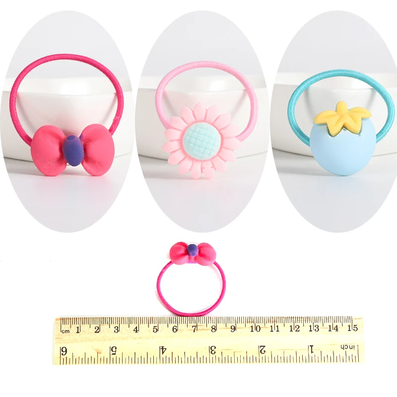 20 шт./компл. милый мультфильм девушка волос Веревка кольцо красочные эластичные
