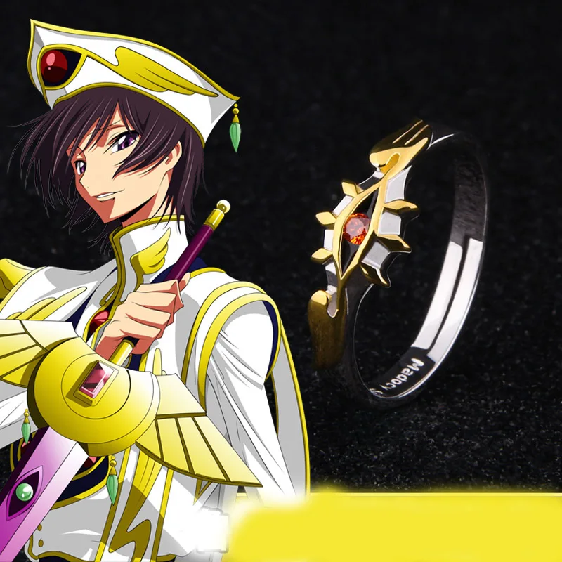 Аниме S925 серебро Code Geass Lelouch vi Британия королевской короны глаз кольцо Косплэй