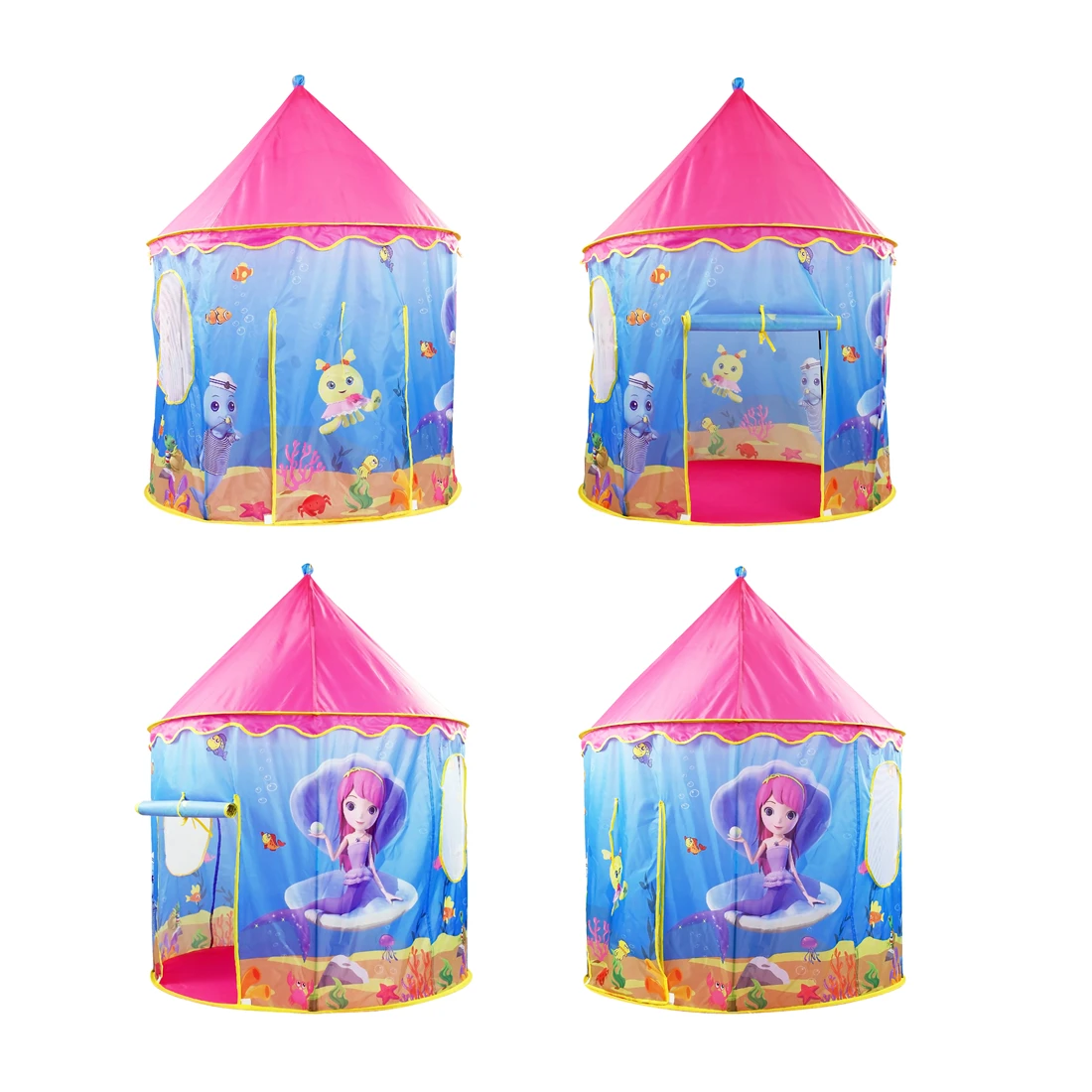 Детская палатка монгольская юрта мультяшная Русалка Океанский космический