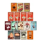 Таблички для барбекю, вечевечерние, винтажный металлический знак, настенный постер, потертый шик, античный паб, комната, гостиница, ретро, настенная живопись, домашний декор 20x30 см