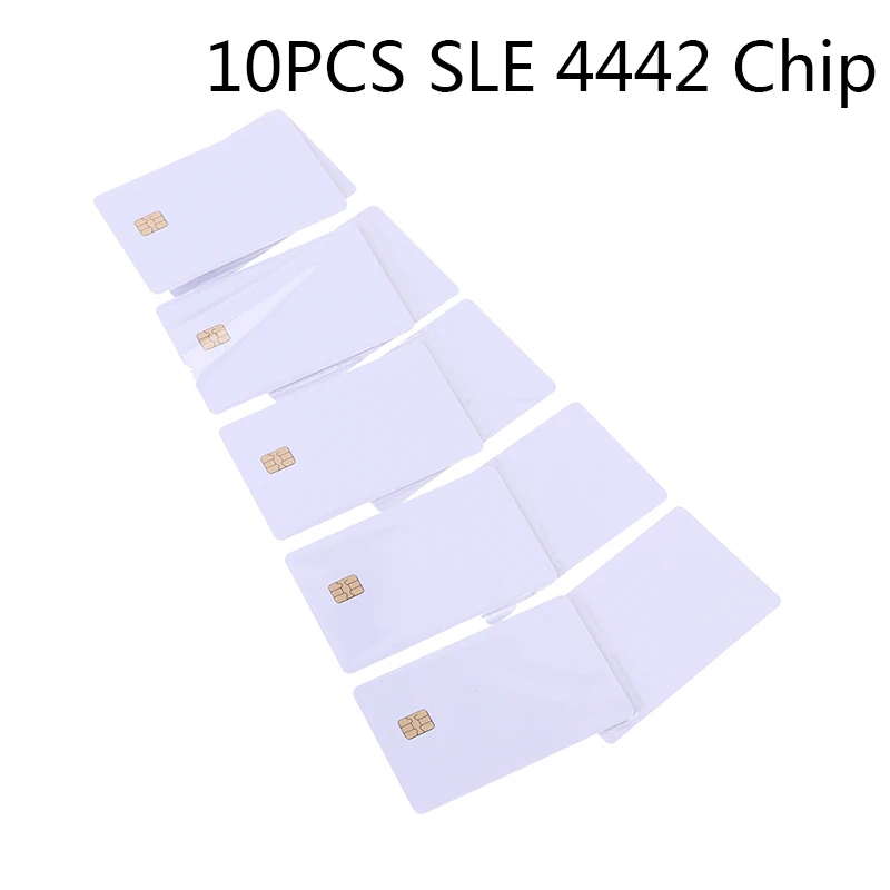 

10PCS SLE 4442 Chip With Hico Magnetic Stripe Contact IC Card 2 in 1 Blank PVC IC Cards For Access Control System