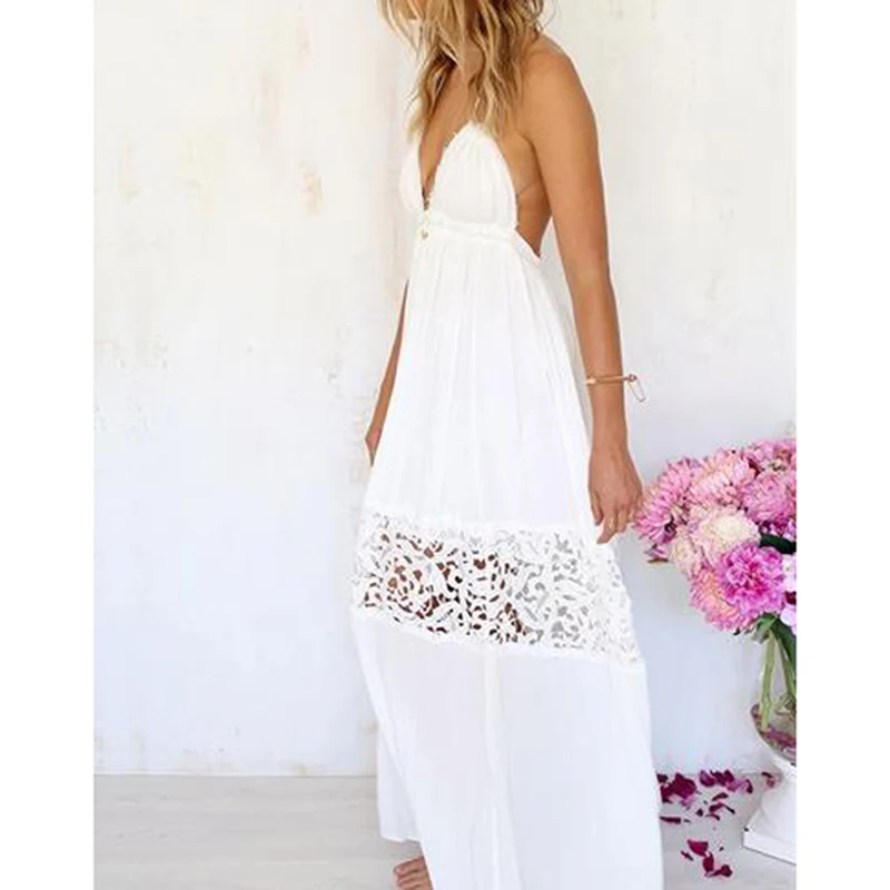 Горячая Распродажа 2020 женские сексуальные платья для вечеринок белый пляжный
