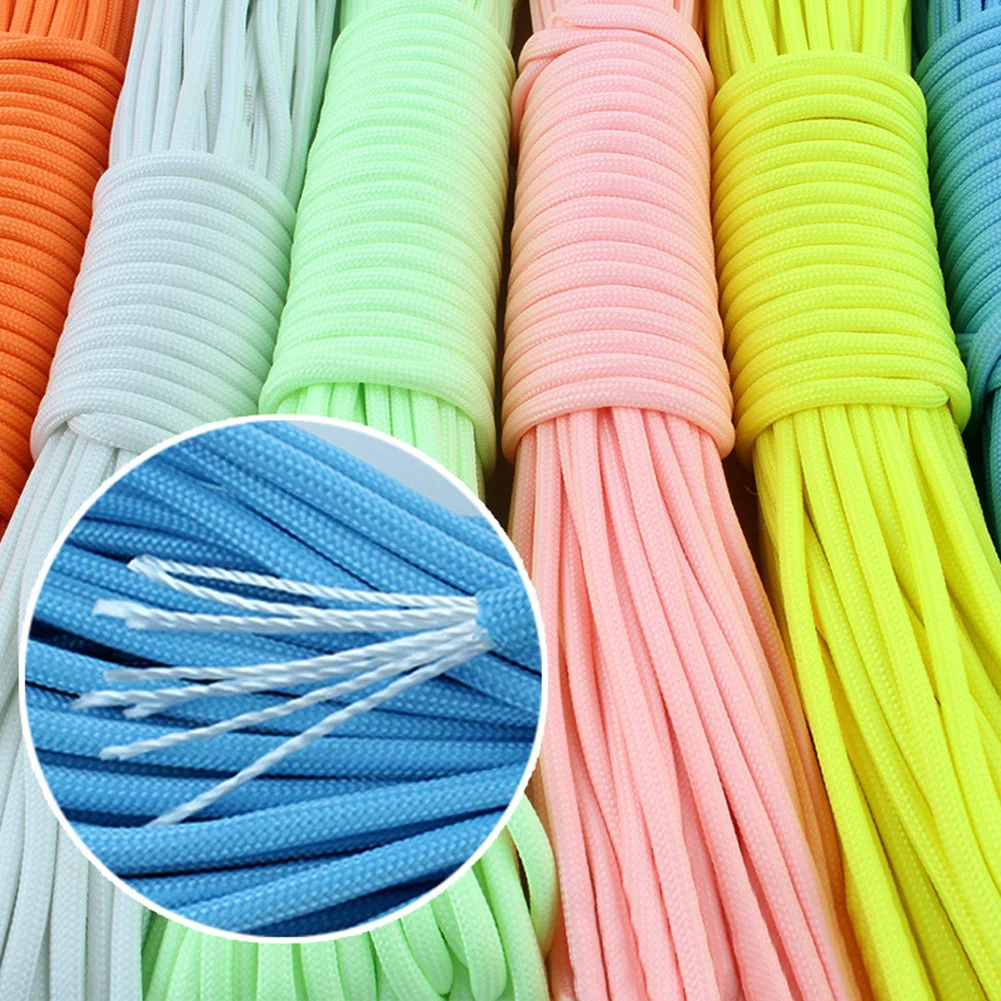 

20m - GLOW IN THE DARK Rope Tent Camping Hiking Awning Washing Line 4mm Thick Outdoor Camping Tools Accessories