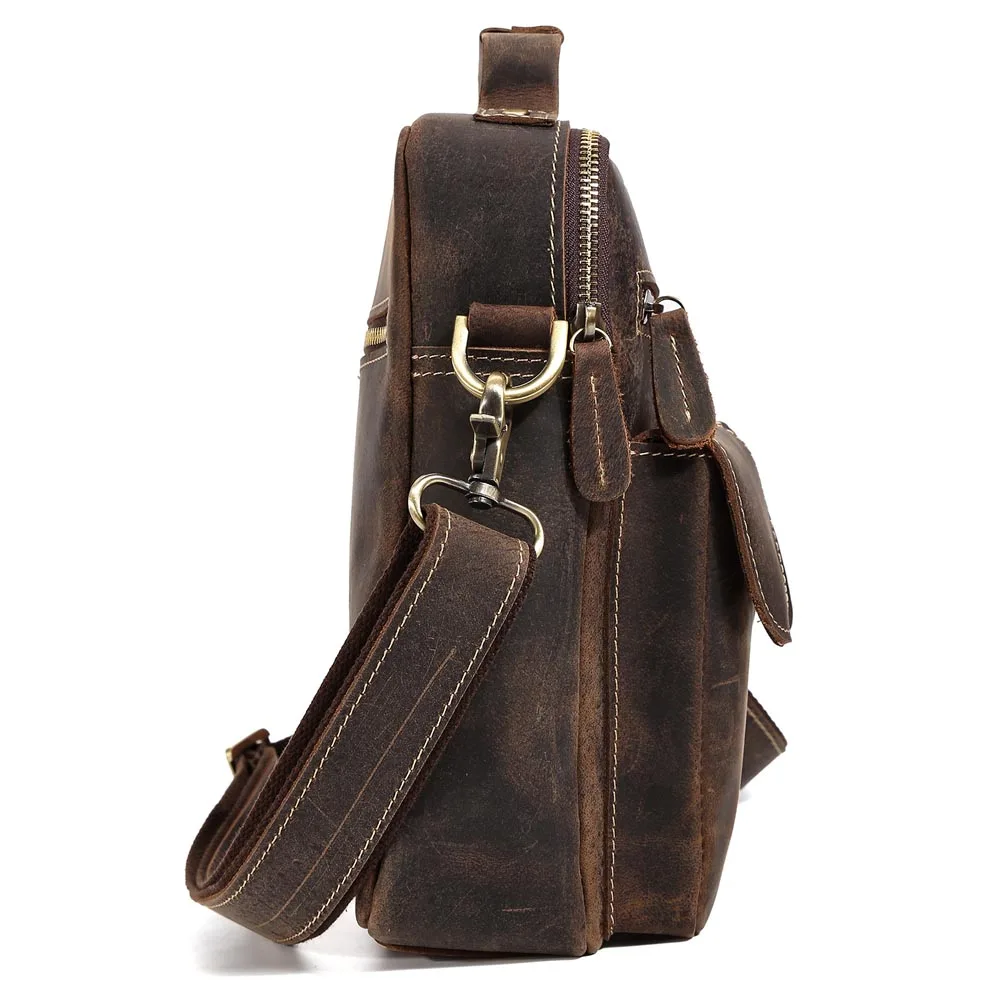 Роскошная сумка для IPAD из бычьей кожи Мужская крутая винтажная стильная