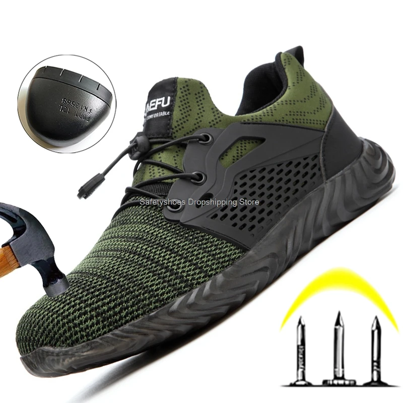 

Мужские ботинки со стальным носком, размеры 36-50