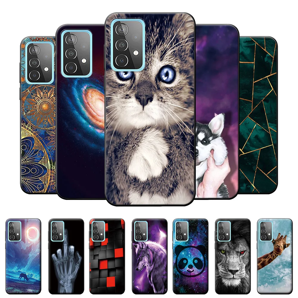 Для Samsung Galaxy A52 5G чехол SM-A526B 4G SM-A525F Мягкий силиконовый для задней крышки телефона