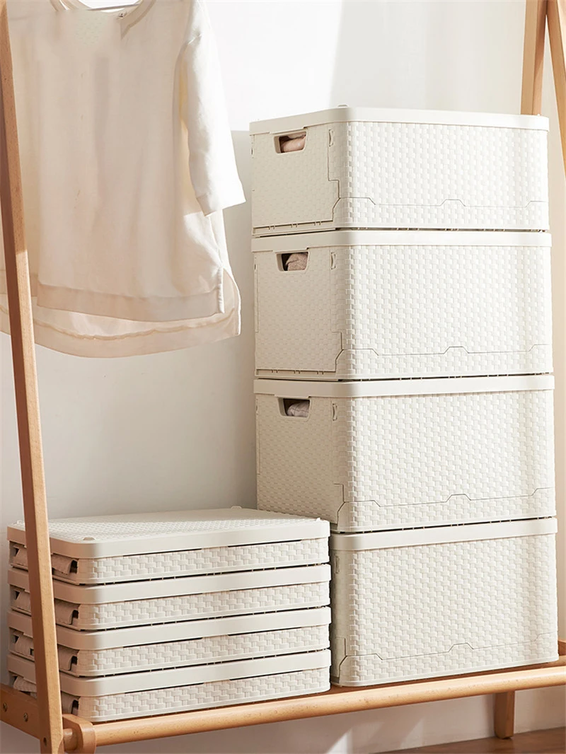 Настольная корзина для хранения дома ванной кухни гардероба пластиковая коробка