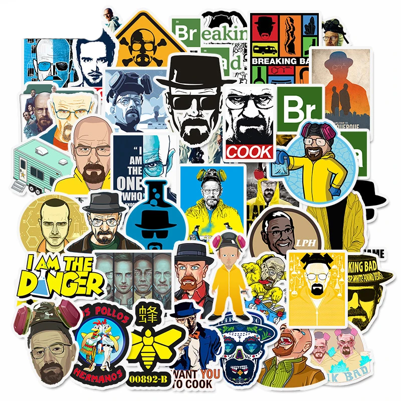 

10/30/50PCS Breaking Bad Sticker Personalized Luggage Trolley Guitar Graffiti Sticker Decoration Wholesale