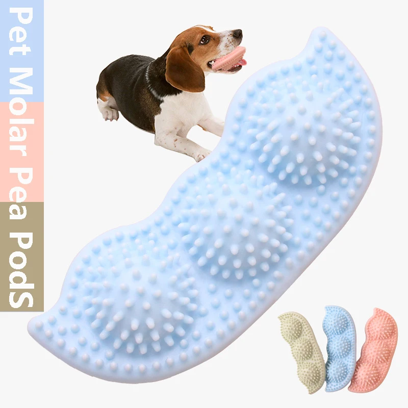 

Pea Shaped Dog Chew Toy for Small Dogs Bite Resistant Dog Accessories Pet Molar Stick Dental Care Pets Training Interactive Toys