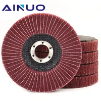 125mm 5 nylon fiber flap polishing wheel non woven abrasive disc angle grinder 240320 grit for wood metal buffing 246810pc