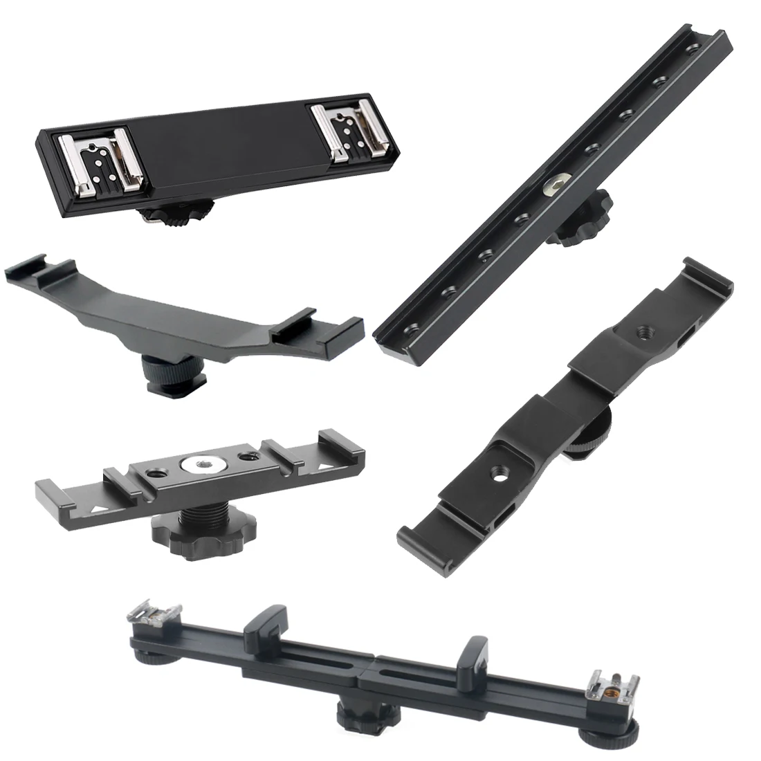 

Feichao Triple /Double Cold Hot Shoe Adapter 1/4 Mount Extension Bar Bracket for DSLR Camera Tripod Flashlight Microphone Vlog