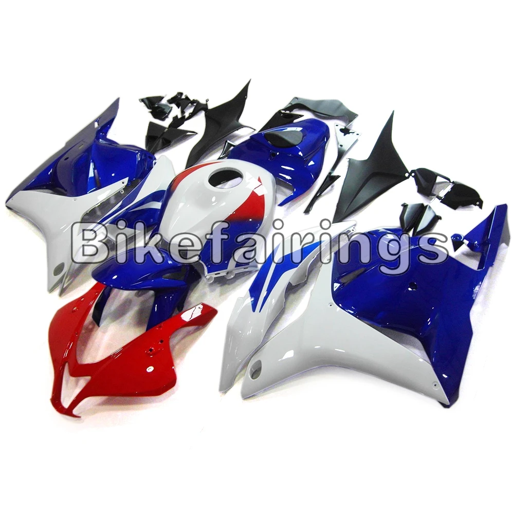 

White Blue Fairings with Red Nose For Honda CBR600RR F5 2009 2010 2011 2012 Complete Bodywork kit Injection Molding Panels