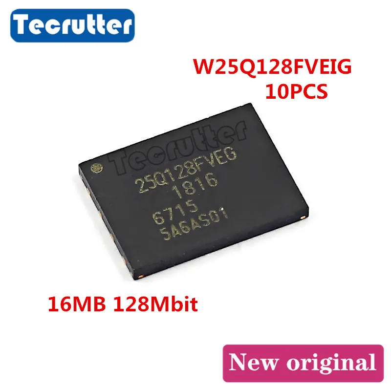 10 шт. W25Q128FVEIG 25Q128FVEG WSON8 8x6 16 Мб 128 Мбит SPI FLASH 25Q128 W25Q128FV|Запасные части| |