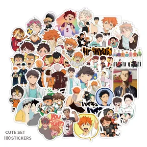 100 шт. Haikyuu! Наклейка для скрапбукинга, наклейки сделай сам, украшение для дома, для телефона, ноутбука, водонепроницаемые Мультяшные аксессуары