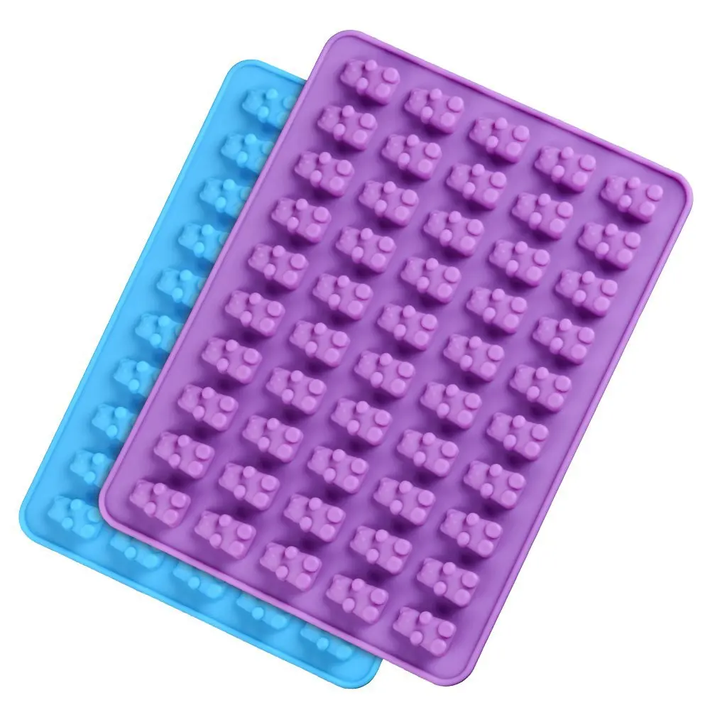 

Mini Gummy Bear Candy Mold Silicone Chocolate Gummy Molds With Dropper Non Stick Food Grade/Kitchen Tools Accessories