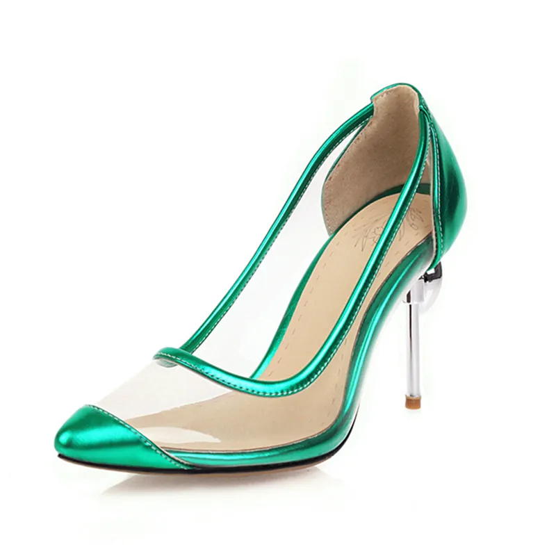 Пластиковый прозрачный ПВХ прозрачные туфли-лодочки для клувечерние Женская