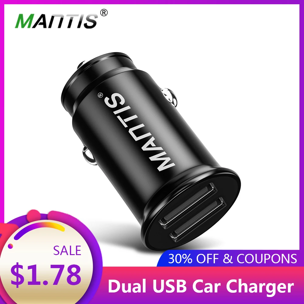 Автомобильное зарядное устройство MANTIS USB для samsung S10 Xiaomi Redmi Note 7 iPhone 11 Pro MAX X XR XS 8 Mini