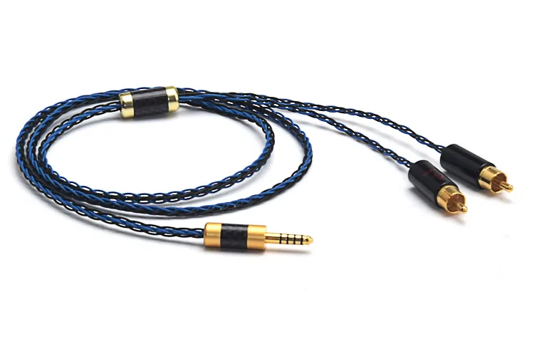 

Hifi Silver Plated 4.4mm Balanced to 2 RCA Male Audio Cable For NW-WM1Z 1A MDR-Z1R TA-ZH1ES PHA-2A