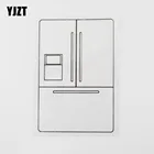 YJZT, 10,2 см  15,3 см, наклейка на холодильник и машину, бытовые электрические приборы, Виниловая наклейка, черныйсеребристый, 13E-0099