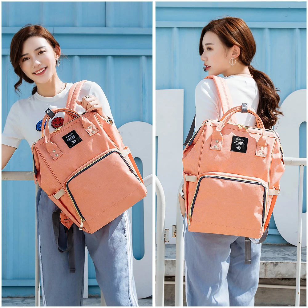 Сумка для мамы большой вместимости с улучшенной водонепроницаемостью, модным плечевым рюкзаком и многофункциональностью для беременных женщин.