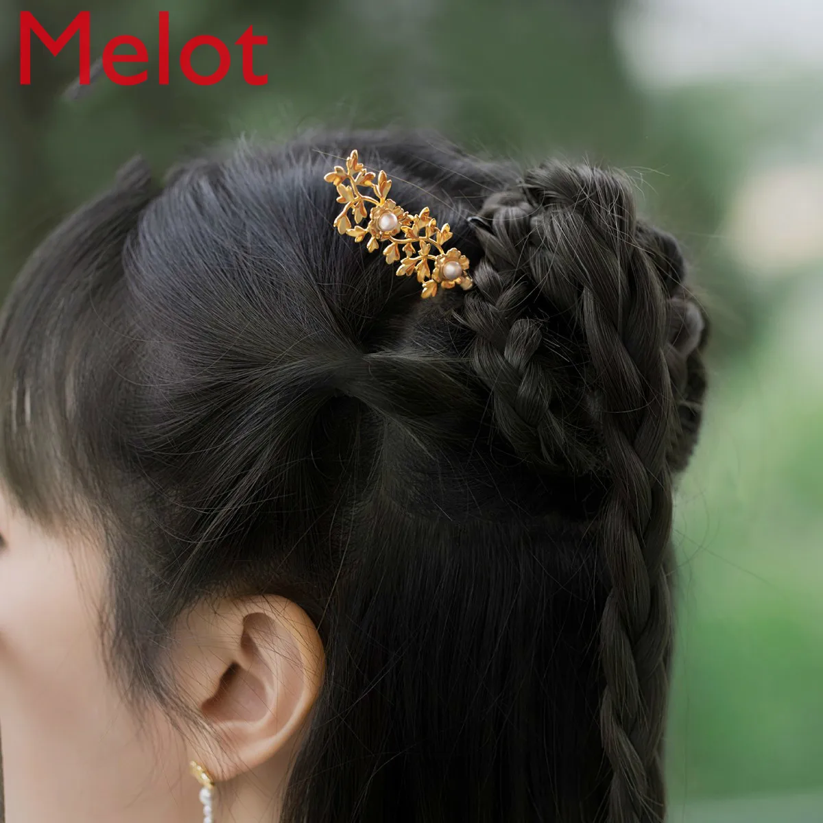 Китайские золотые заколки ручной работы украшения для волос свадебные