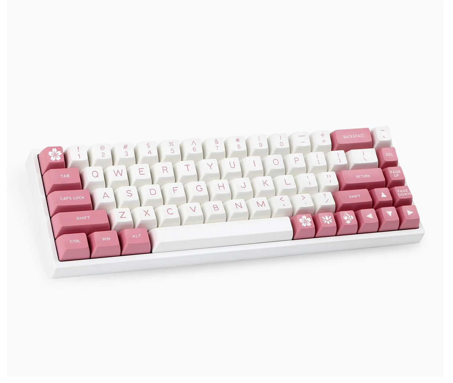Набор клавиш Maxkey 130 клавиши SA розовые и Белые Двойные колпачки ABS для механической