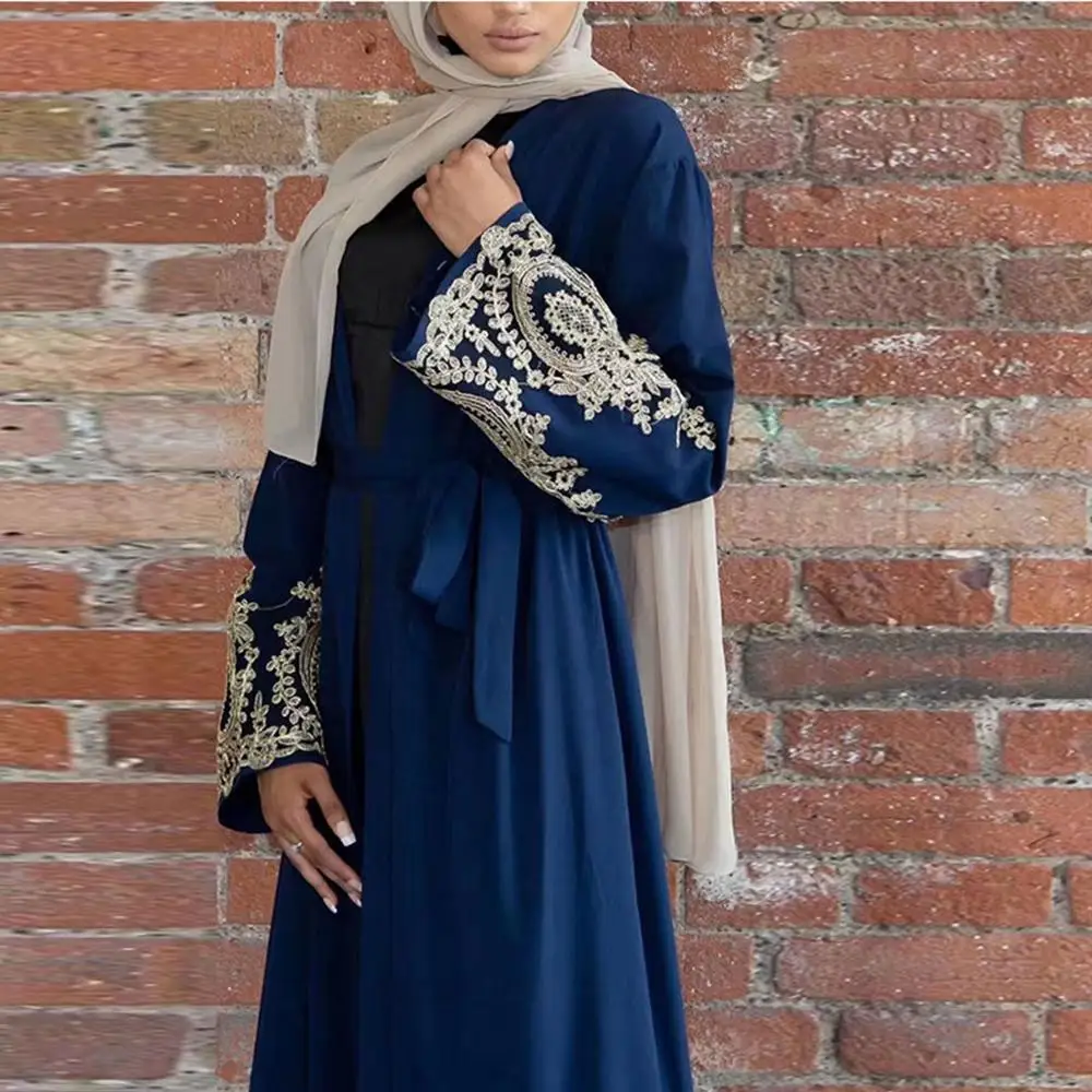 Женское платье Longue модная мусульманская одежда с вышивкой Caftan Дубай Tesettur Tunik