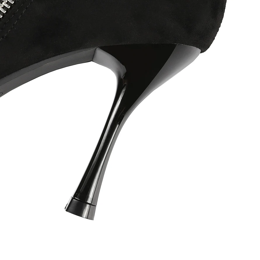 2019 г. Модные женские ботильоны на высоком каблуке 9 см носки Фетиш сапоги Весенние