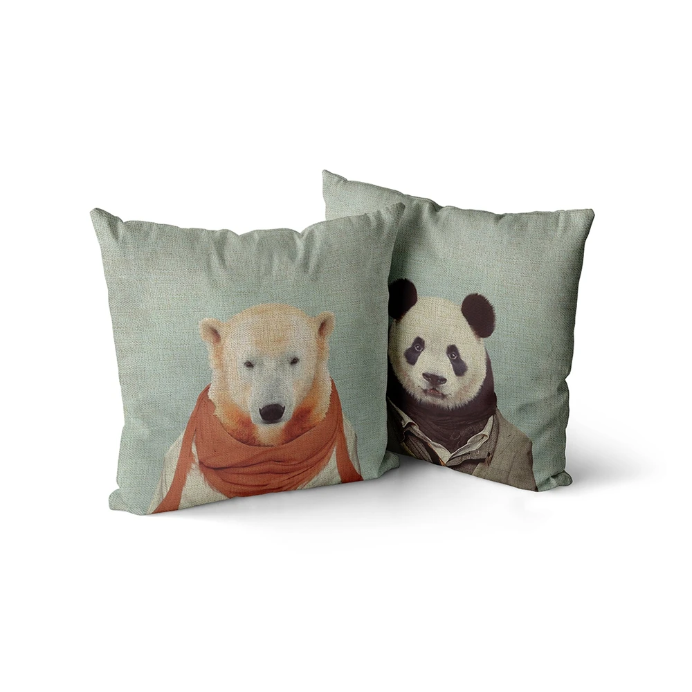 Наволочка в виде животного наволочки Забавный дизайнерский милый кролик лошадь