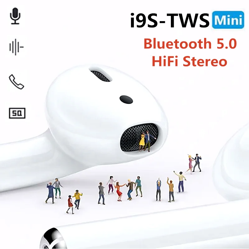 I9s Tws наушники беспроводные Bluetooth 5 0 в ухо мини с микрофоном Subwoof стерео спортивная