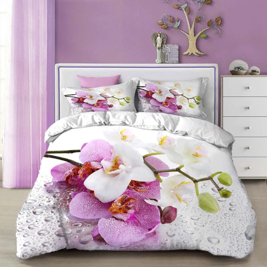 

Duvet Cover King Queen Size Comforter Sets 3d digital printing magnolia flowers luxury home textiles Plants Pattern bedding set