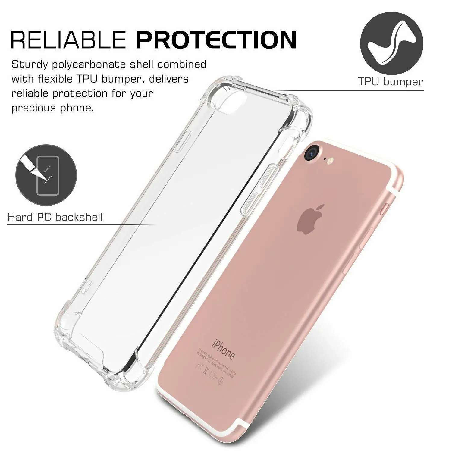 shockproof airbag soft case for iphone xs max xr 7 8 plus 6 6s x 10 7plus siliocn clear transparent cases back cover free global shipping