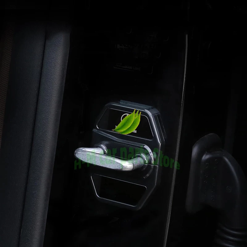 

Крышка дверного замка автомобиля внутренняя защита украшения для Mercedes Benz C Class W205 E E300L E260L GLC C260L стайлинга автомобилей Accesso