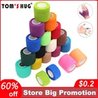 Спортивная самоклеящаяся эластичная лента, эластичный дышащий спортивный протектор для колена, пальца, лодыжки, ладони, суставов животных, 18 цветов