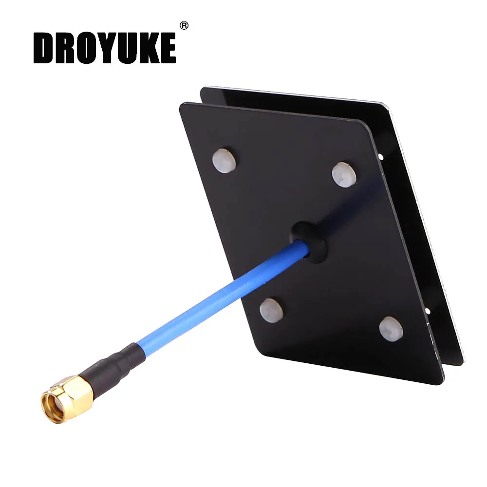 

Droyuke 5,8G 14dBi направленная патч-антенна с высоким коэффициентом усиления панельная антенна RP- SMA/SMA для FPV гоночного дрона квадрокоптера мульти...