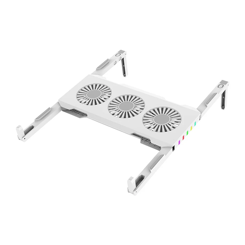 

Охлаждающий коврик для ноутбука с 3 вентиляторами RGB подсветка для ноутбука планшета вентилируемая поддержка