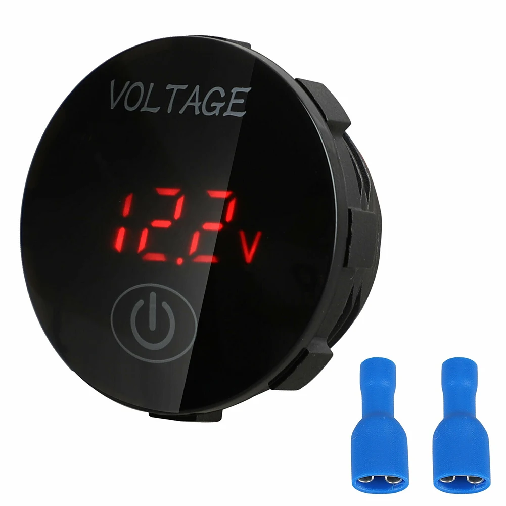 

LED Voltmeter Marine Motorcycle Car ON OFF 37x17mm Battery Fuel Digital