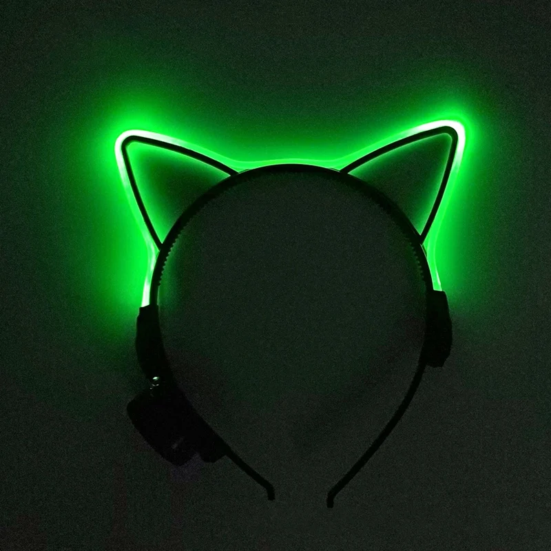 2 шт Хэллоуин светящиеся кошачьи уши дети обруч для волос игрушка Свадебная