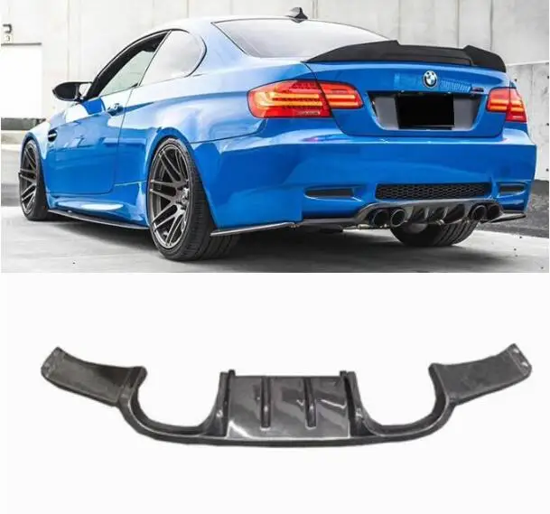 MD Реальные углеродного волокна заднего бампера диффузор крышка для BMW E90 E92 E93 M3 2005