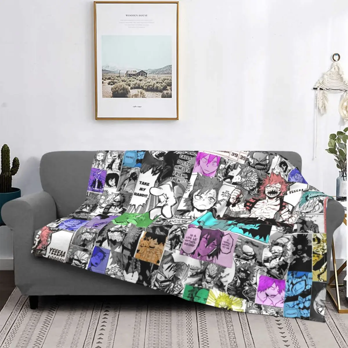 

Красное одеяло против бумонов, коллаж, манга, моя геройская академия, плюшевое теплое ультрамягкое Фланелевое флисовое покрывало, бархатно...