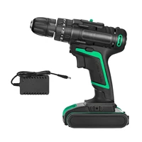 25 volt brushed cordless impact drill rechargeable led electric drill with 2 ah battery power stripping and driving screws tools