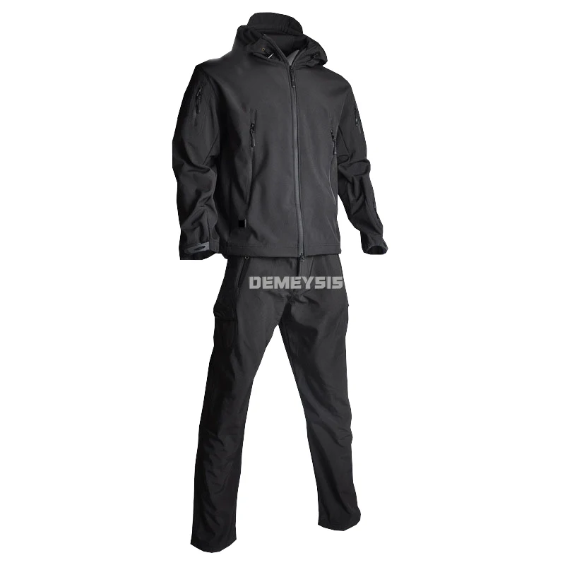 Тактический комплект из куртки и брюк водонепроницаемый ветрозащитный