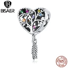 Бусины-подвески из серебра 925 пробы в форме сердца