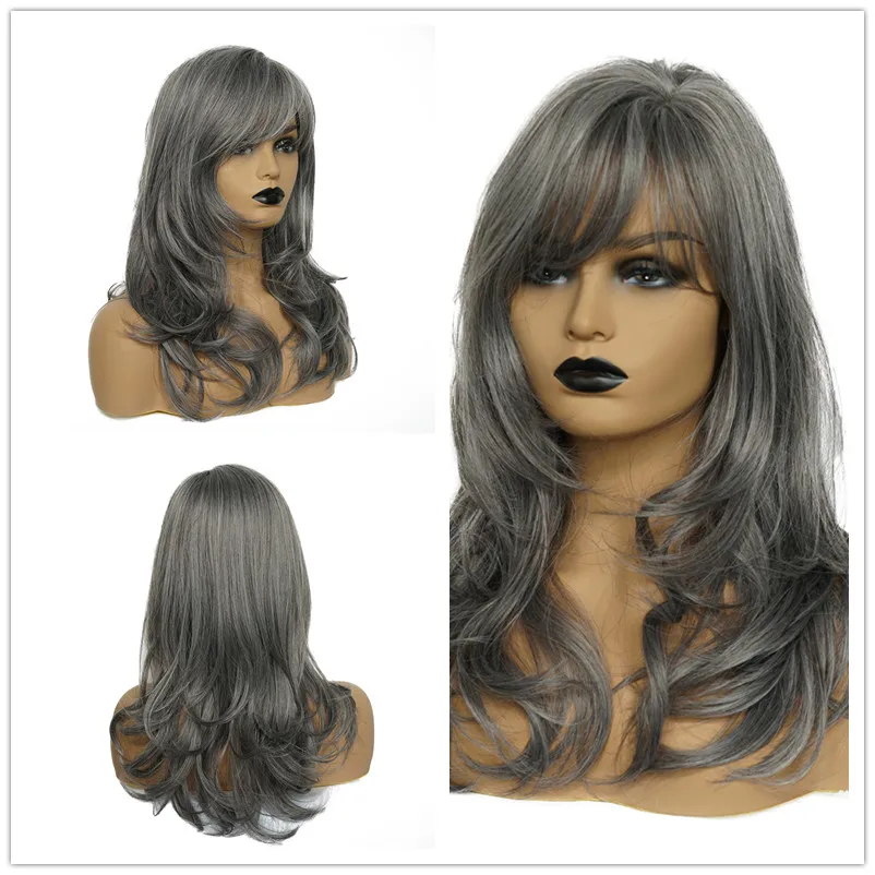 Маленький женский парик LANA черный коричневый блонд Омбре длинные волнистые