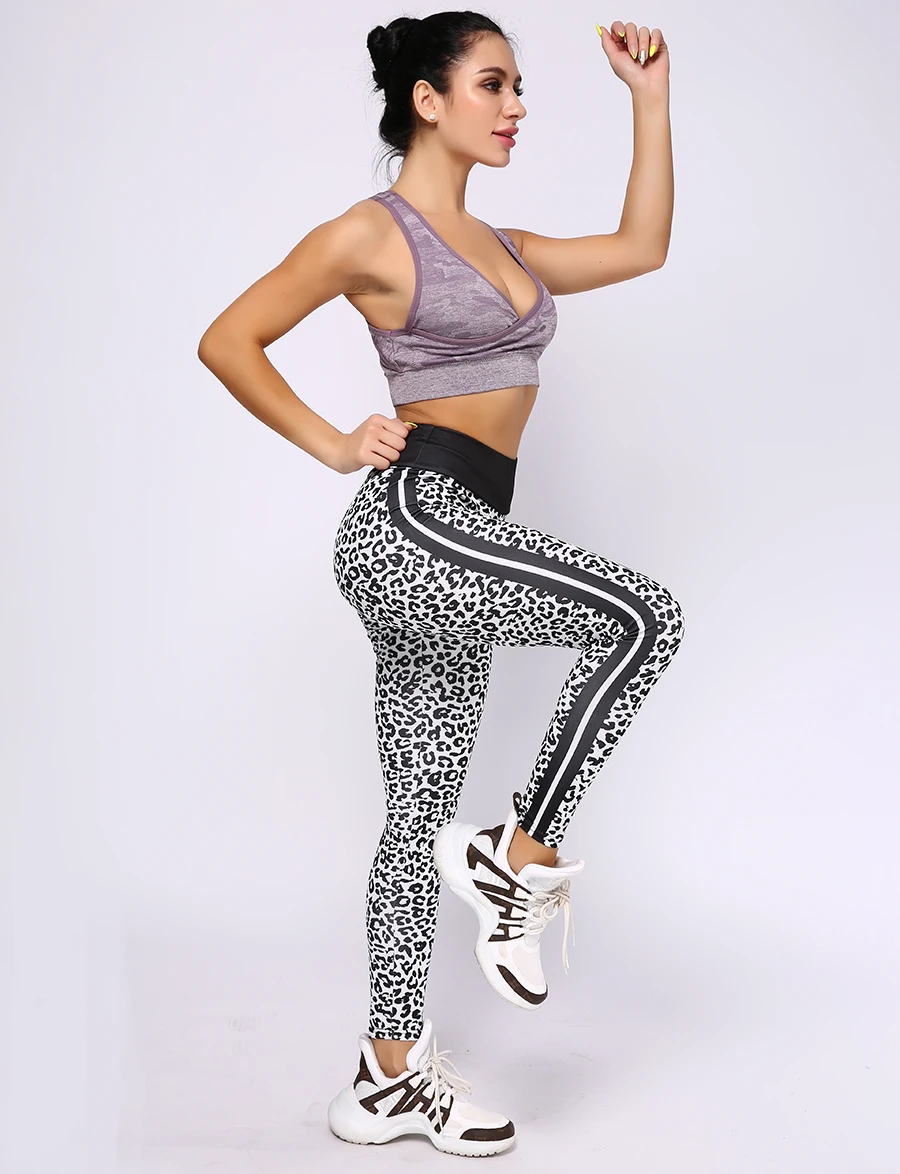 HIFOLK Leopard Leggings Women Sexy Skinny Trousers High Waist Push Up Fitness legging Female Activewear Pants Polyester Leggins