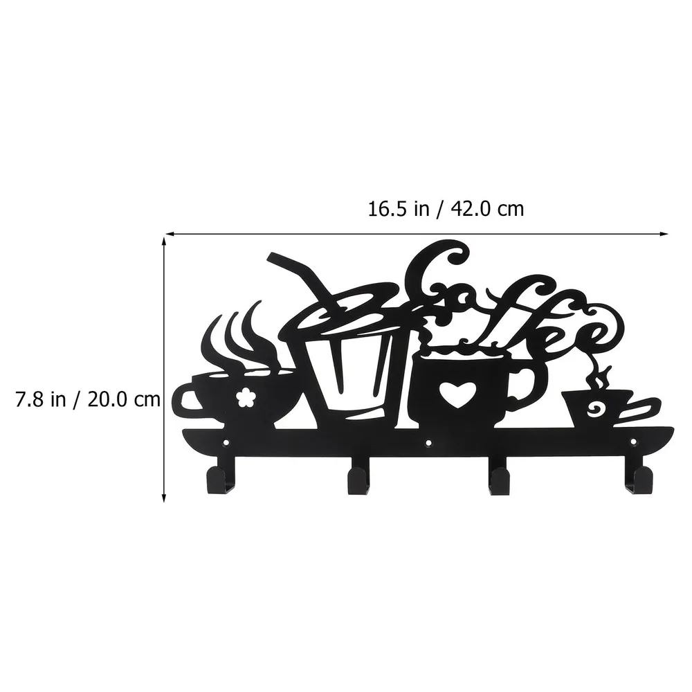 

1PC Mug Hook Rack Wall Hanging Cup Draining Rack Metal Coffee Cup Storage Rack