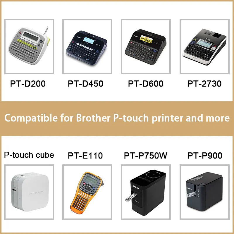 Лента для этикеток UniPlus 5pk tze 231 12 мм принтера Brother tz231 черного цвета белая печати